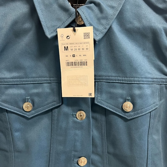 Zara Button Down Retro Vibe Mini Dress Medium - Picture 6 of 9